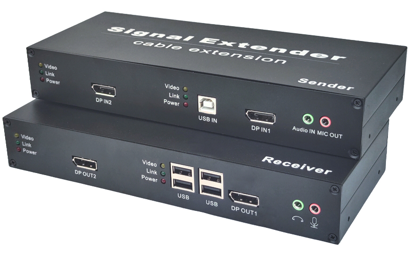 UDO2A-3DUA(S)-(2P)（双屏DP+双向音频+USB2.0+RS232)光纤高速传输20KM